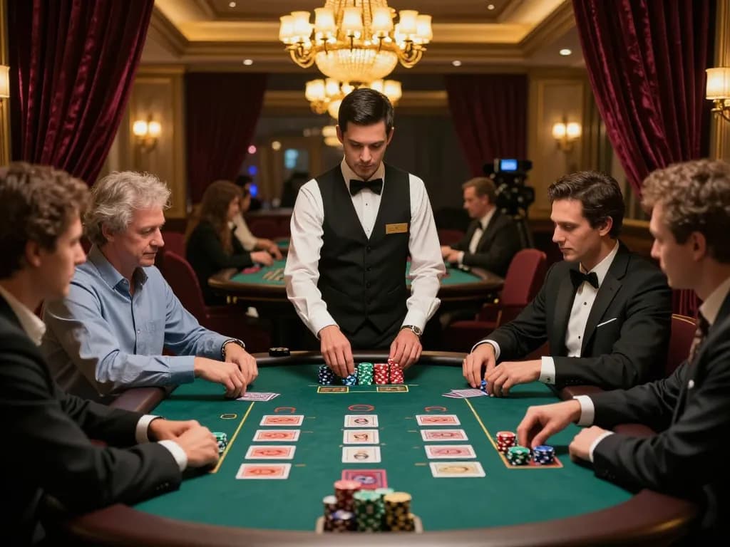 Participants strategize their bets at a luxurious blackjack table in tr88 casino, enhancing their gaming experience.