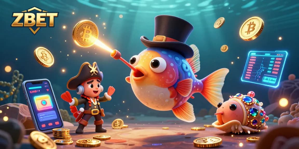 ZBET offers thrilling gaming experiences with an anglerfish, pirate shrimp, and gem snail in an underwater casino.