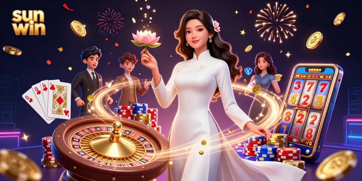 Experience sun win with thrilling casino action and elegant visuals featuring a luck-themed illustration.