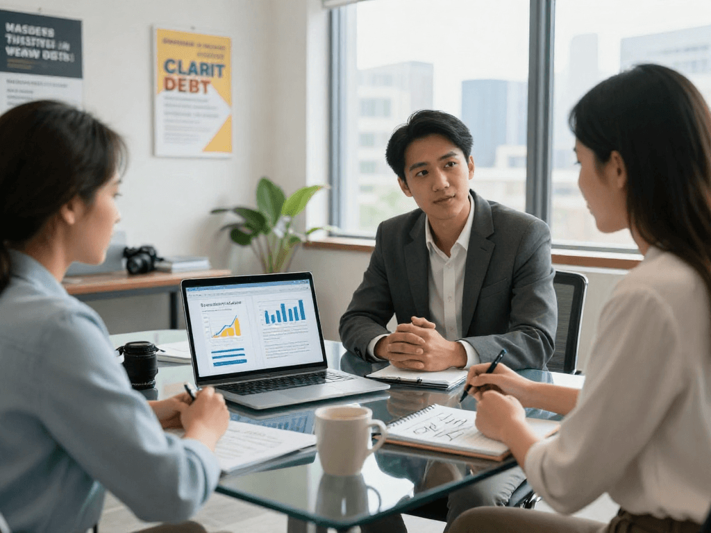 Client consulting with an advisor about credit-consolidation.ca for effective debt management strategies.