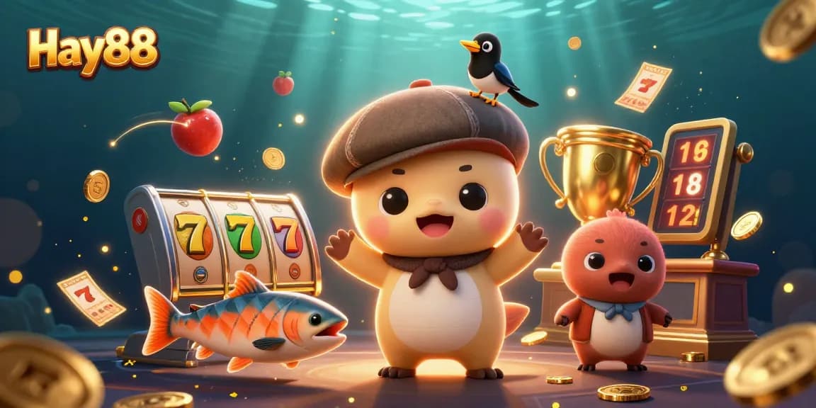 Play thrilling casino games with Hay88 featuring vibrant characters and exciting elements.