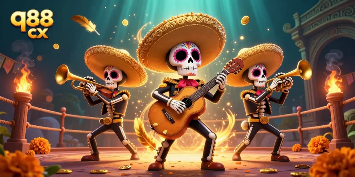 Experience thrilling gameplay with q88 cx's vibrant mariachi-themed casino scene.