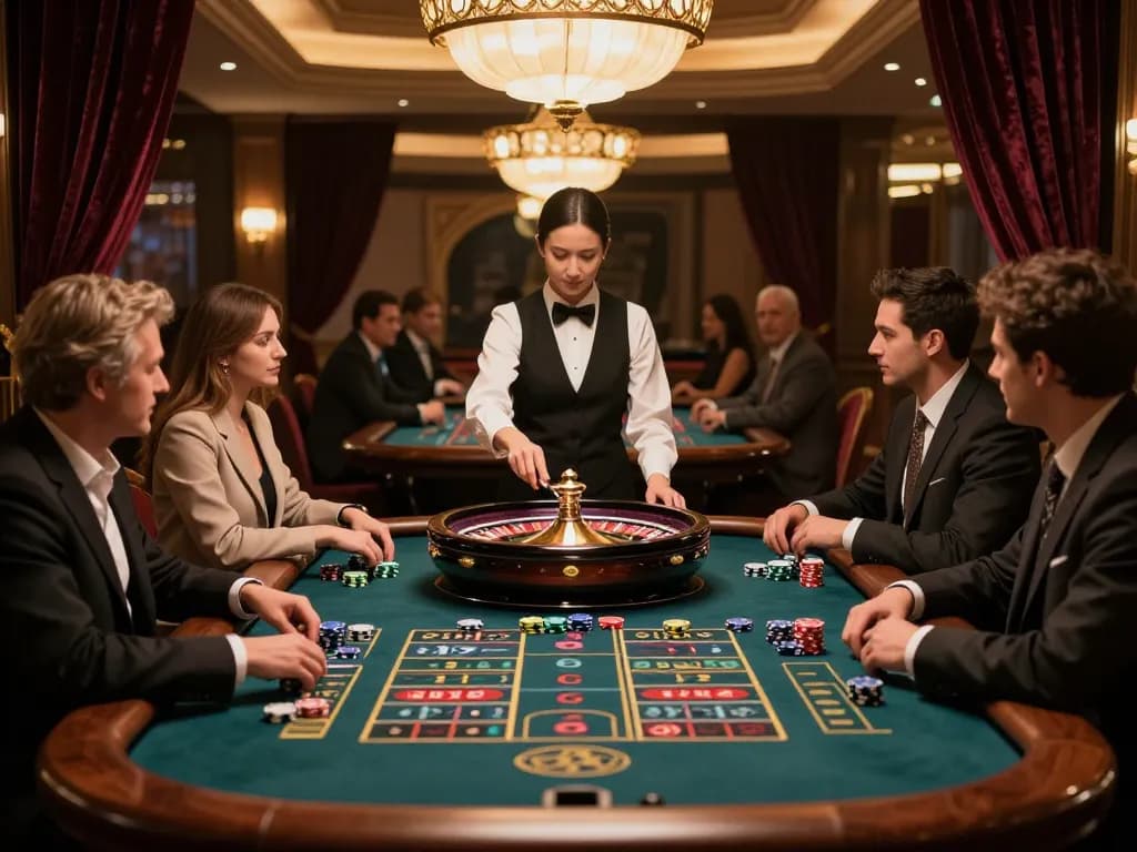 Engaging roulette action showcasing SC88COM at a luxury casino.
