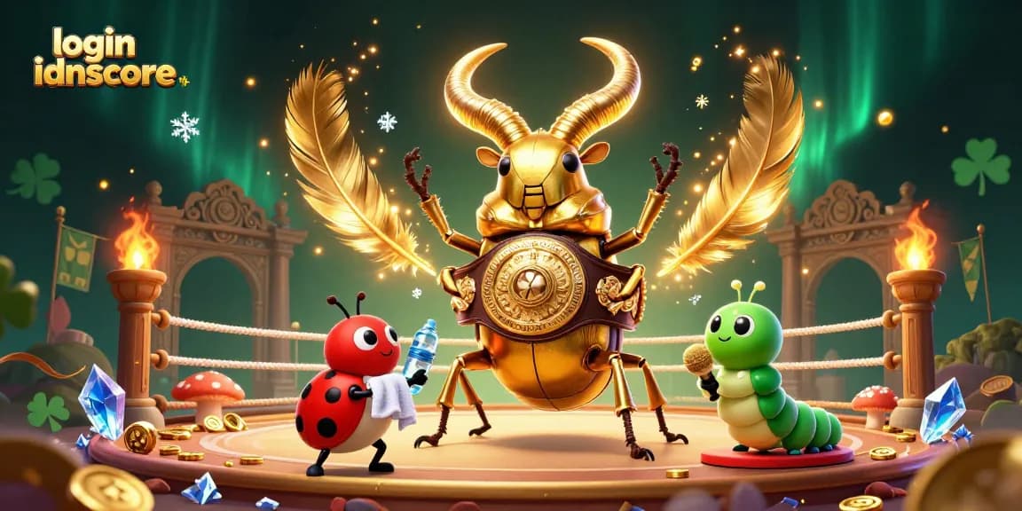 Experience competitive excitement with IDNSCORE login through a vibrant illustration of unique gaming characters.