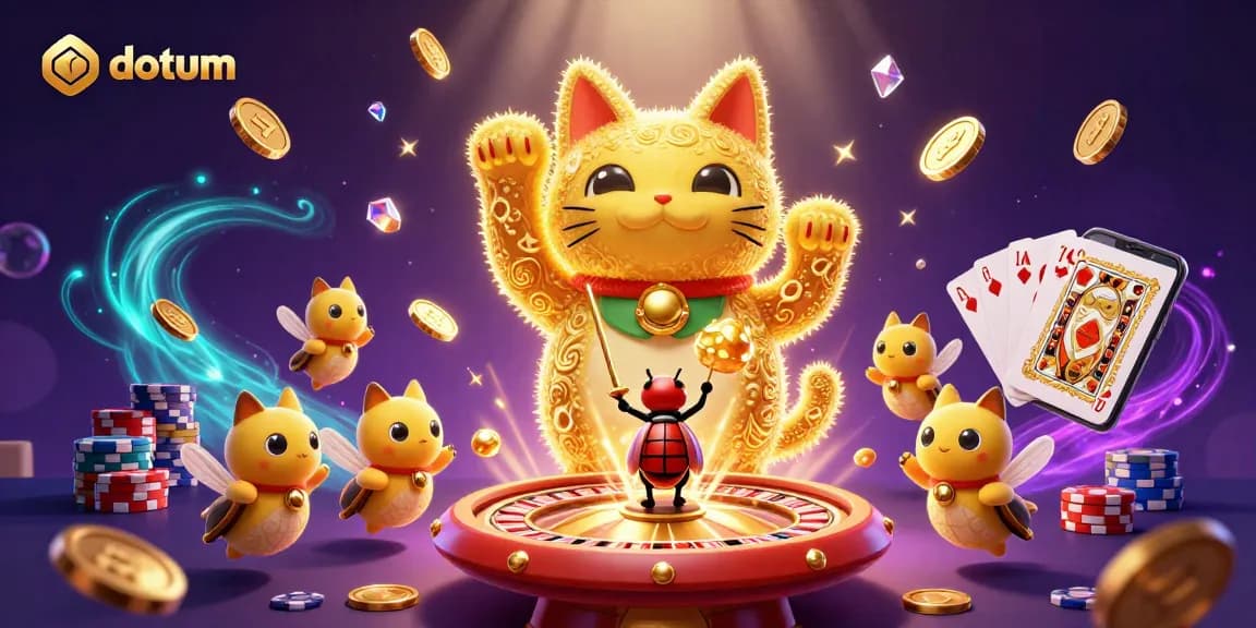 Engage in thrilling gameplay at datum with a vibrant lucky cat and casino elements