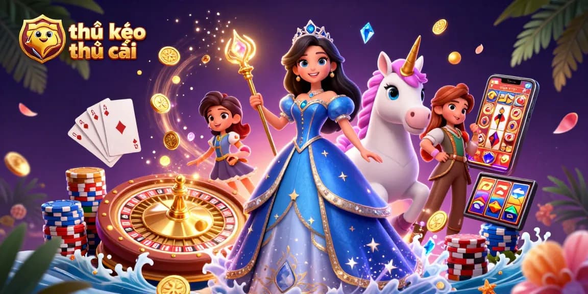 Engage with tỷ lệ kèo nhà cái through vibrant 3D casino illustration full of dynamic gaming elements.