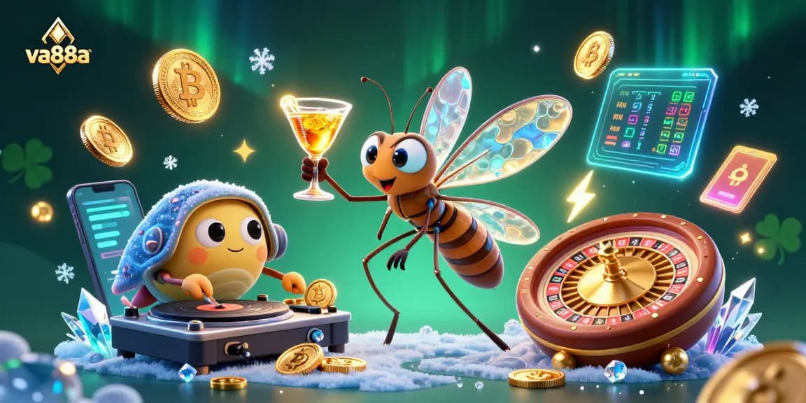 Experience thrilling gaming at va88a with unique casino characters and crypto elements.
