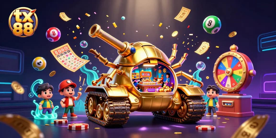 Win at the tx 88 casino adventure with a vibrant, animated golden beetle showcasing gaming fun.
