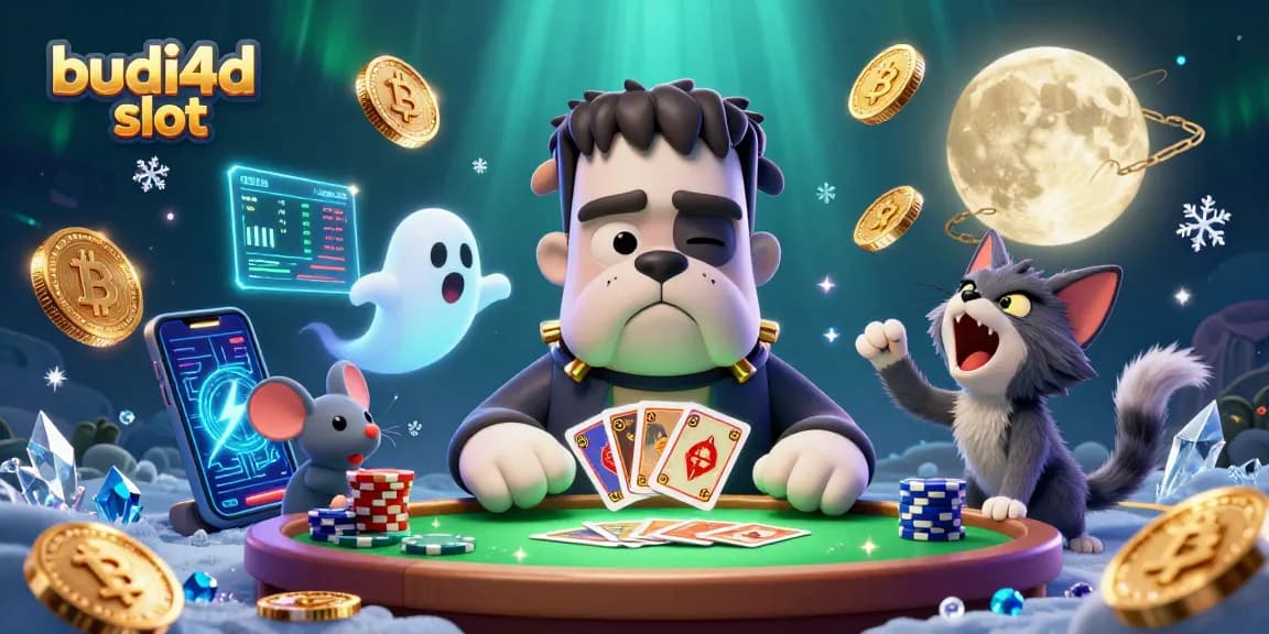 Spin the reels for big wins at budi4d slot featuring lively characters and glowing casino elements.