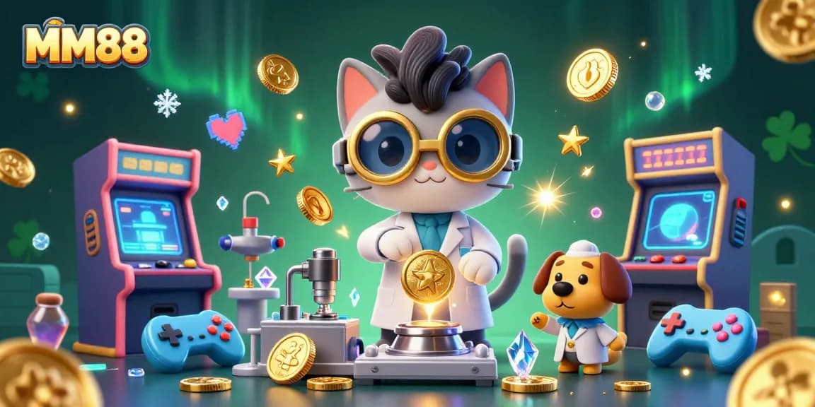 Gamblers can enjoy MM88's vibrant 3D casino experience with cartoon characters in a dynamic environment.
