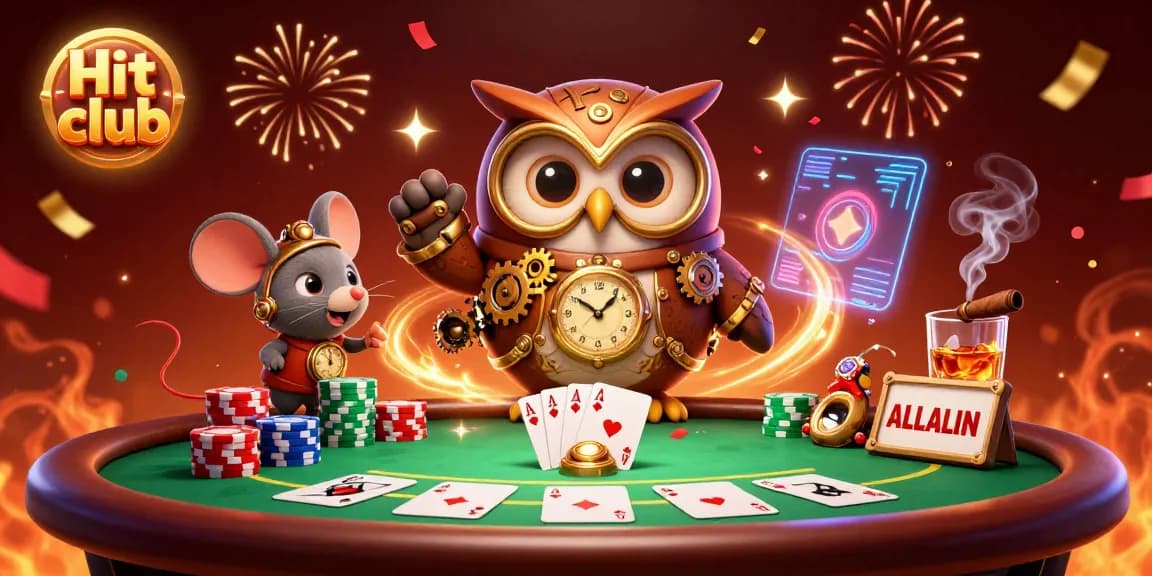 Experience thrilling moments at Hit club with an unforgettable poker night illustration.