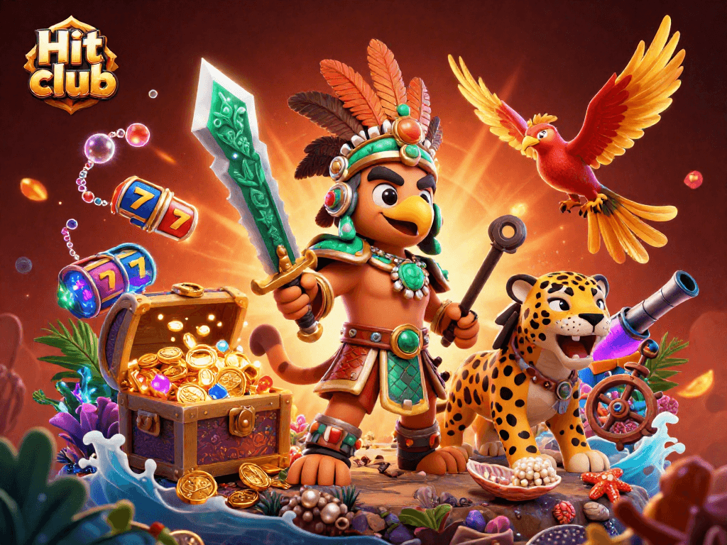 Experience immersive gameplay at Hit club with vibrant 3D characters and thrilling casino elements.