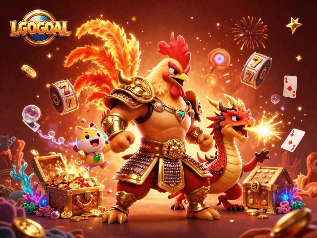 Catch exciting wins at LGOGOAL's dynamic casino with illustrated gaming warriors and slot adventures.
