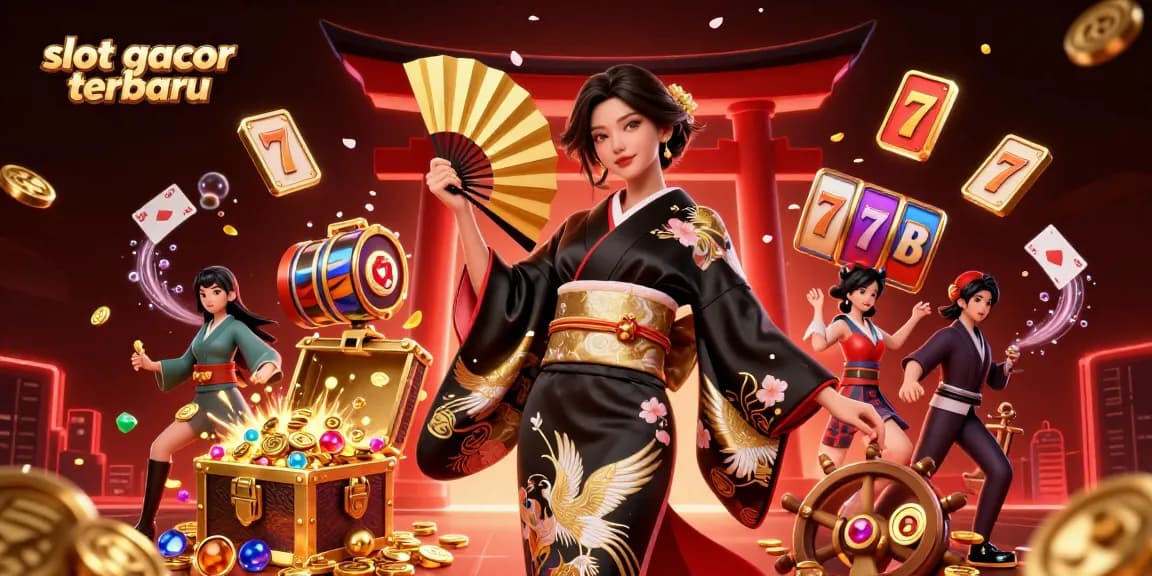 Experience the excitement of slot gacor terbaru with dynamic casino elements and vibrant characters.