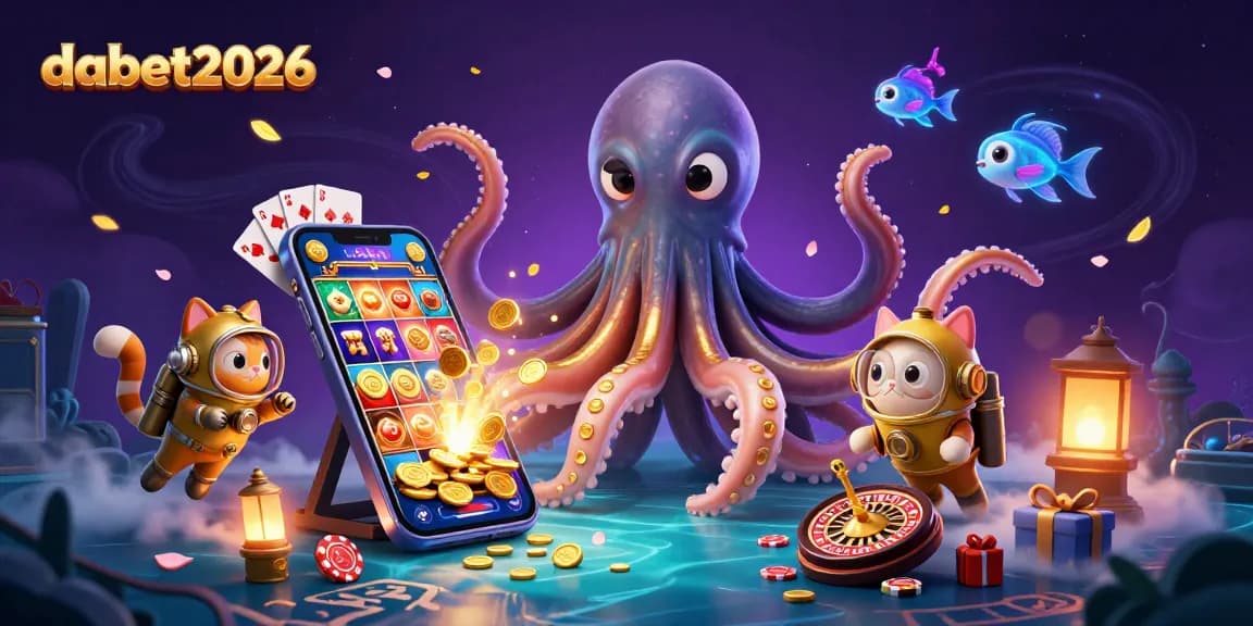 Experience dabet2026's thrilling adventures with treasure and games in this vibrant casino scene.