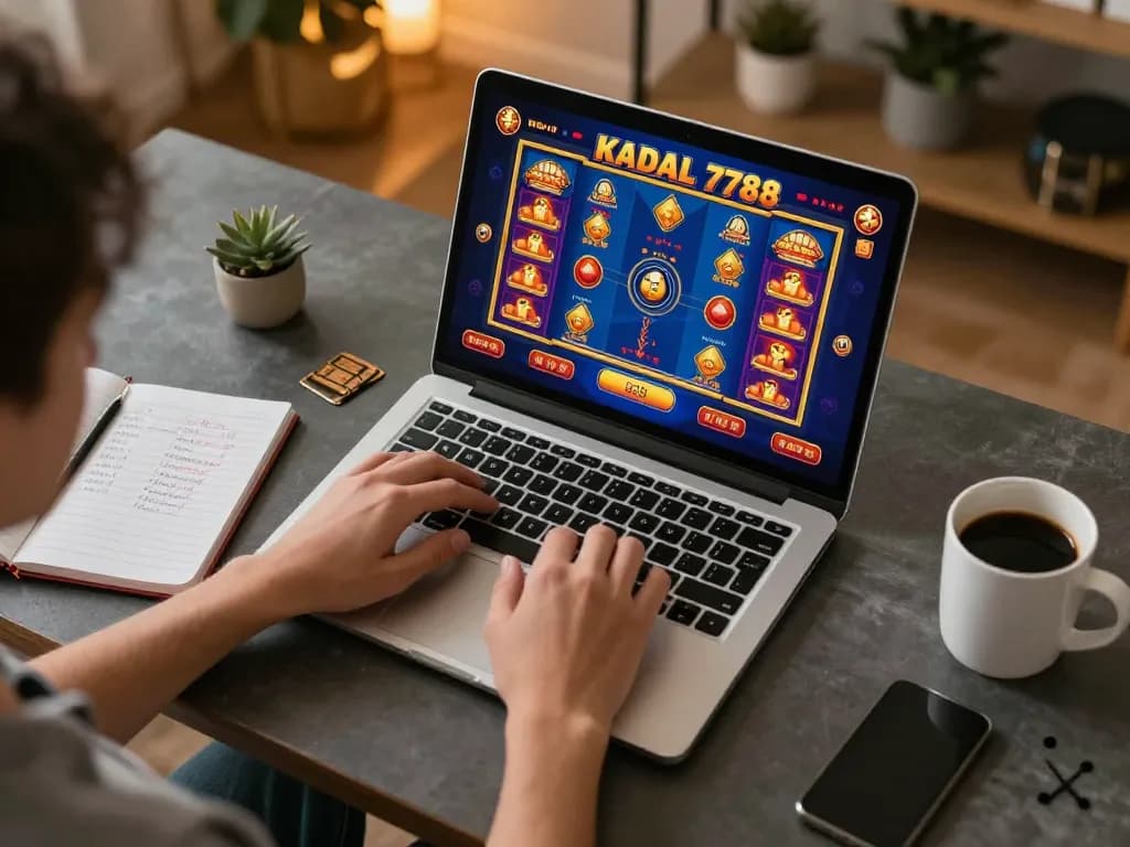 KADAL 778 gaming session at home with active laptop gameplay and strategic notes.