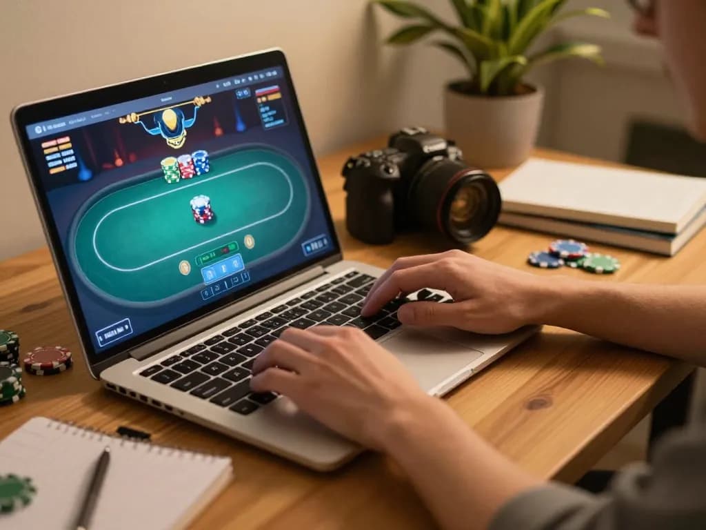 badak178 player strategizes in an online poker game, highlighting focused gameplay and personal notes