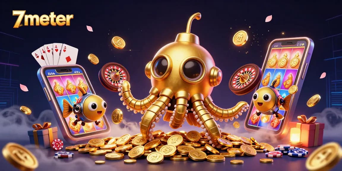 Join the excitement of 7meter with dynamic casino elements featuring a kraken submarine!