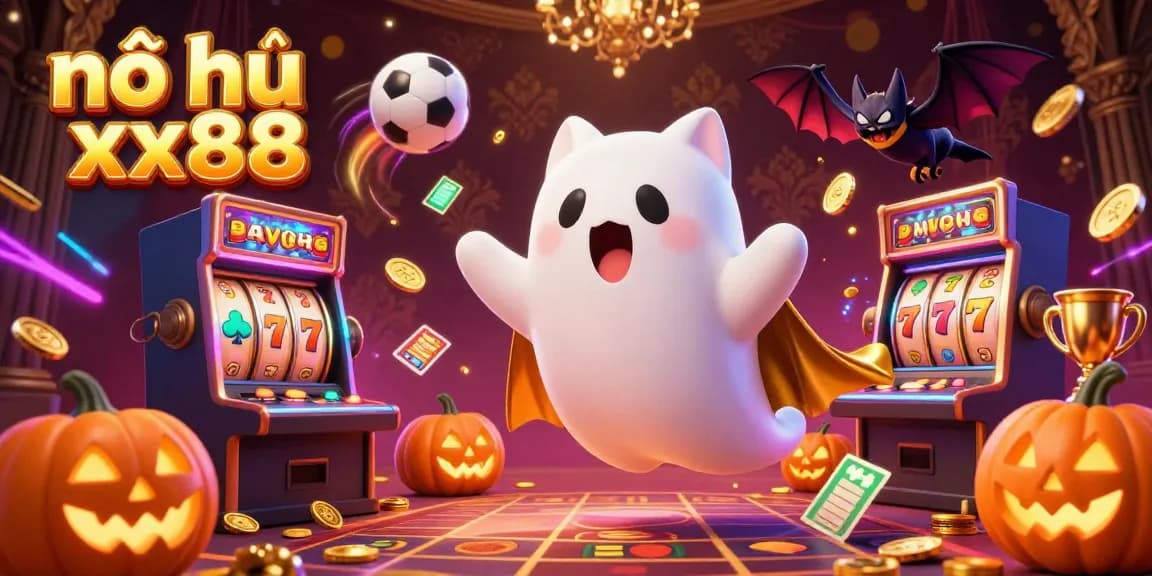 Experience nổ hũ xx88 excitement with colorful slot machines and dynamic jackpot action in this vibrant casino scene.