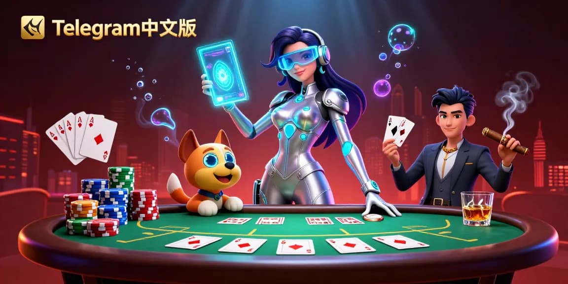 在充满活力的赌场环境中享受刺激的扑克游戏，同时与Telegram中文版互动。