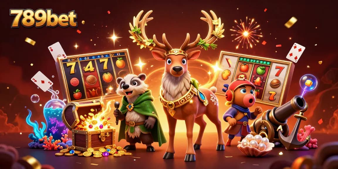 Engage with 789bet’s vibrant slots adventure featuring a druid stag and treasures.