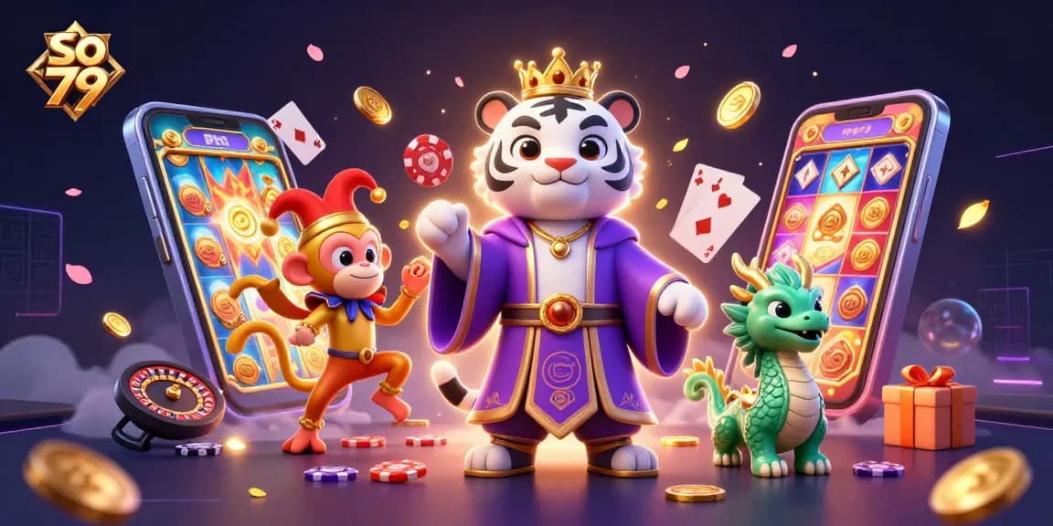 Engage in thrilling casino gameplay with so 79 as the charming white tiger, playful monkey, and jade dragon enrich the scene.