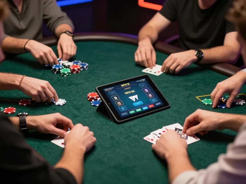 Engaging poker gameplay on MPO ID platform with players strategizing their bets
