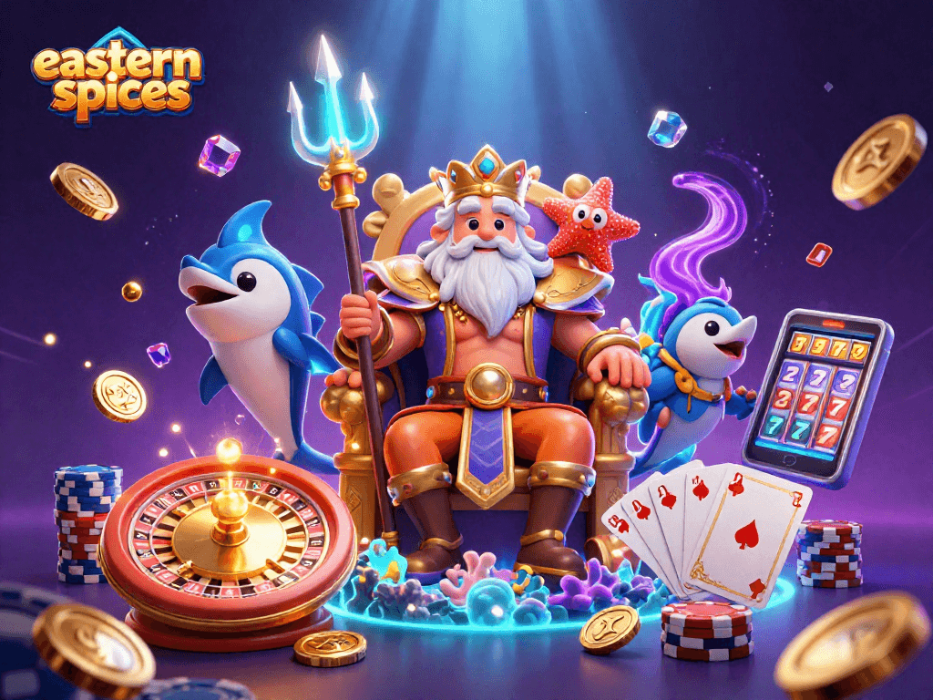 Spin the reels on easternspices for vibrant casino action with a sea king and treasures.