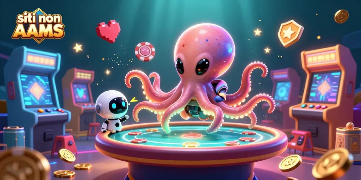Gioca nei siti non AAMS con un polpo alieno che gestisce un tavolo da poker olografico e monete spaziali in orbita.
