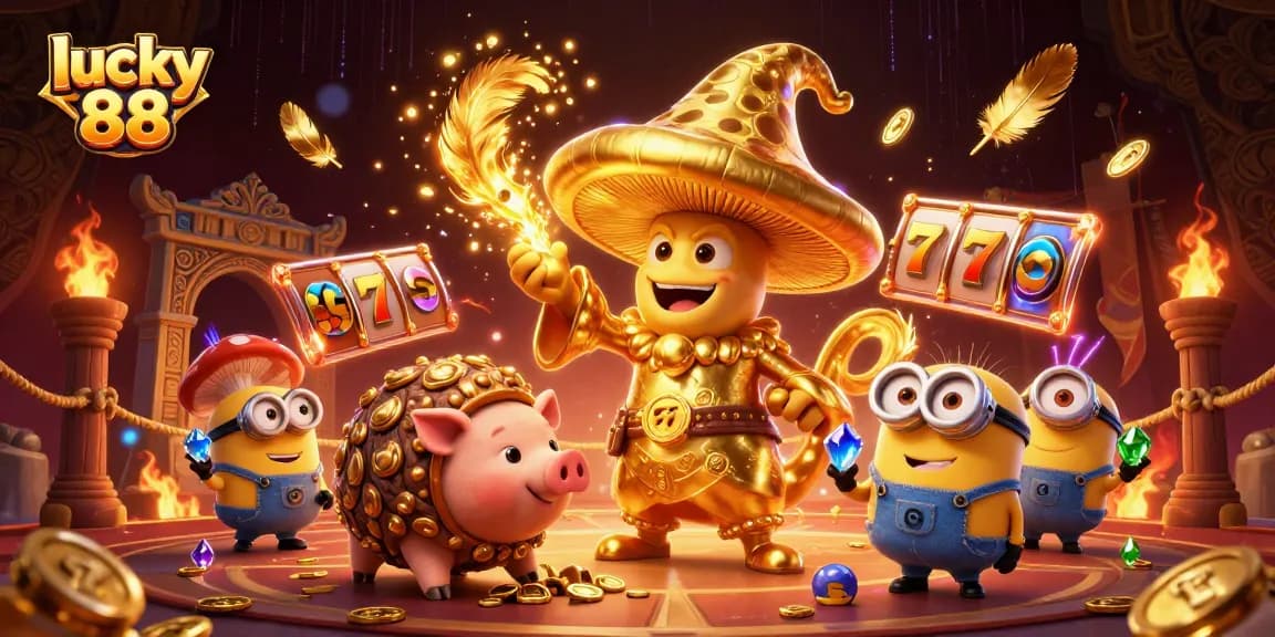 Experience thrilling gameplay with the lucky 88 slot machine featuring vibrant characters and symbols.