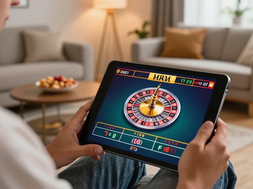 Players engaging in a live roulette game on MM88's online platform, showcasing an immersive gaming experience.