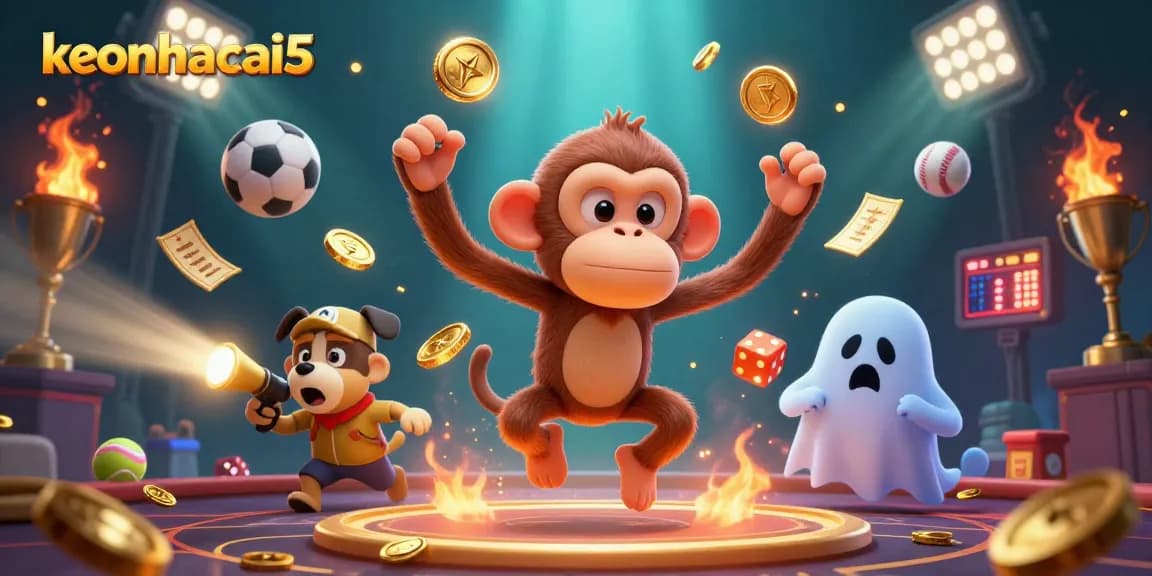 Engage with keonhacai5 while tracking a mischievous poltergeist monkey in a haunted casino.