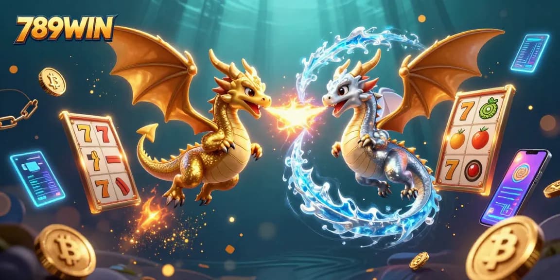 Join the action at 789WIN casino with slot games and vibrant dragon artwork!