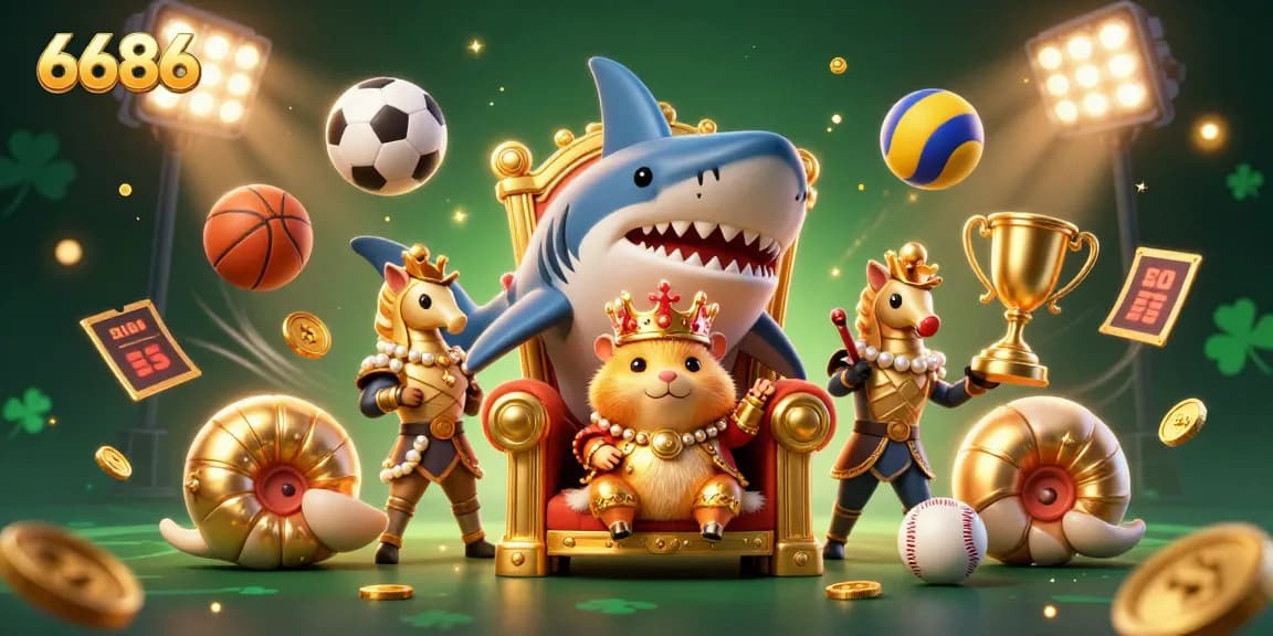 Experience sports action with 6686's vibrant casino scene featuring energetic gaming elements.