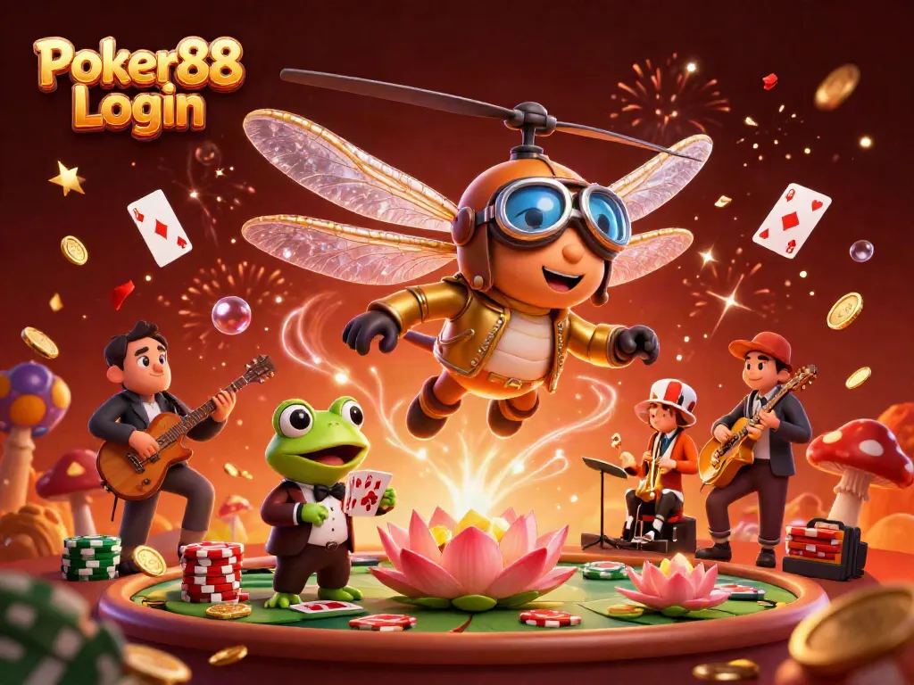 Experience exciting gameplay at Poker88 Login with vibrant casino elements and lively characters.