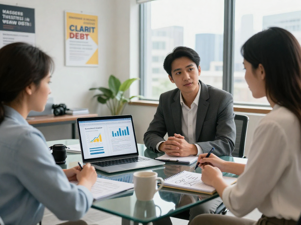 Client consulting with an advisor about credit-consolidation.ca for effective debt management strategies.