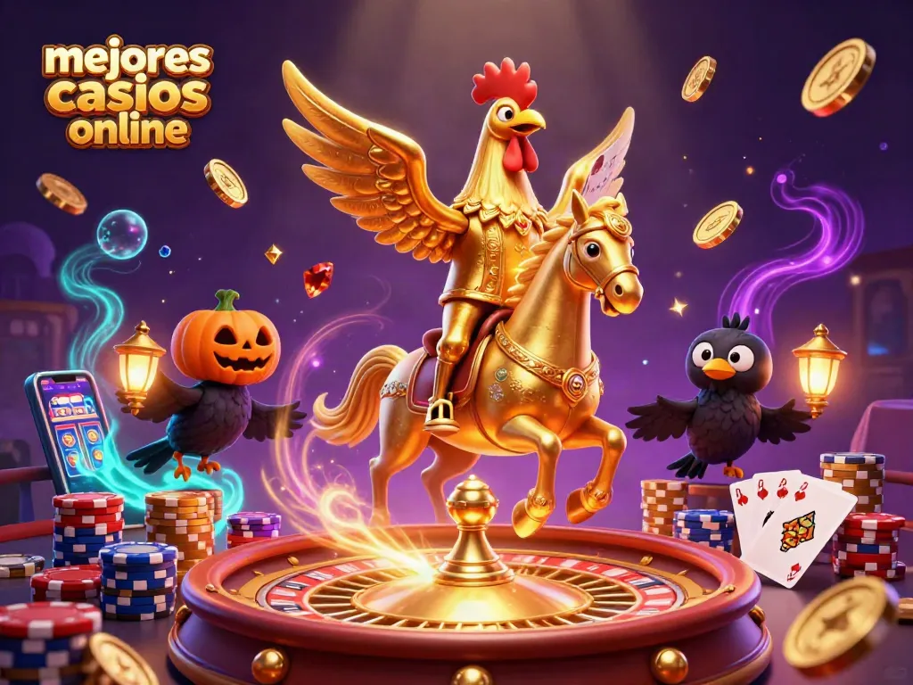 Disfruta de los mejores casinos online con juegos vibrantes y emocionantes en una escena llena de acción.