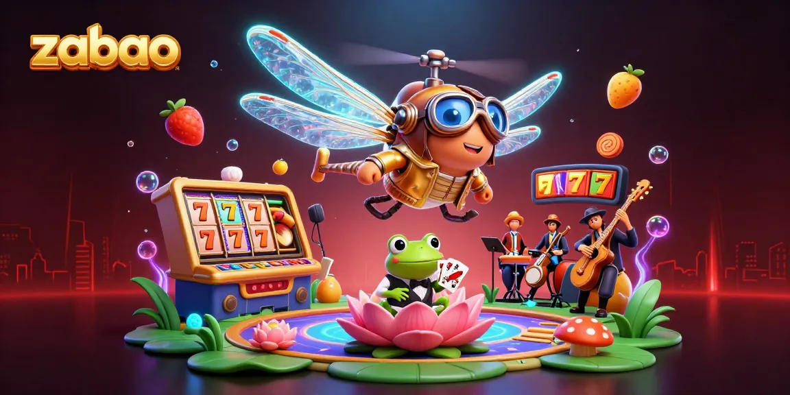 zaobao spins exciting slot machines in a vibrant casino scene with dynamic characters and rich detail.