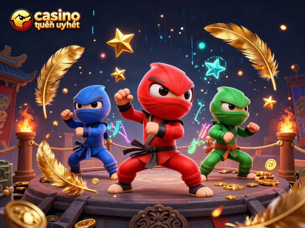 Các ninja tắc kè chanh đội màu hòa mình vào chiến trận casino trực tuyến uy tín với trang trí độc đáo