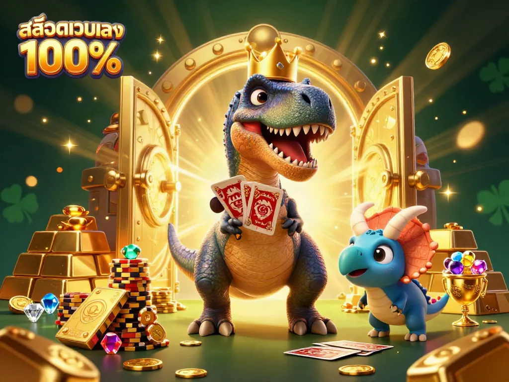 สัมผัสความสนุกของสล็อตเว็บตรง 100% กับ T-Rex และเพื่อนเขาในคาสิโนเสมือนจริง