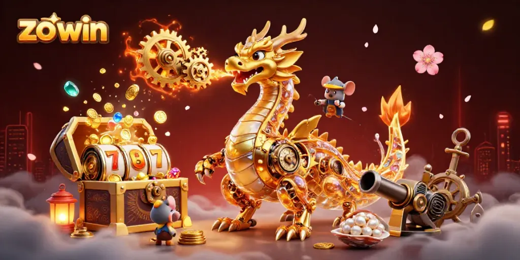 Play exciting casino games like slot machines in this vibrant and dynamic zo win illustration.