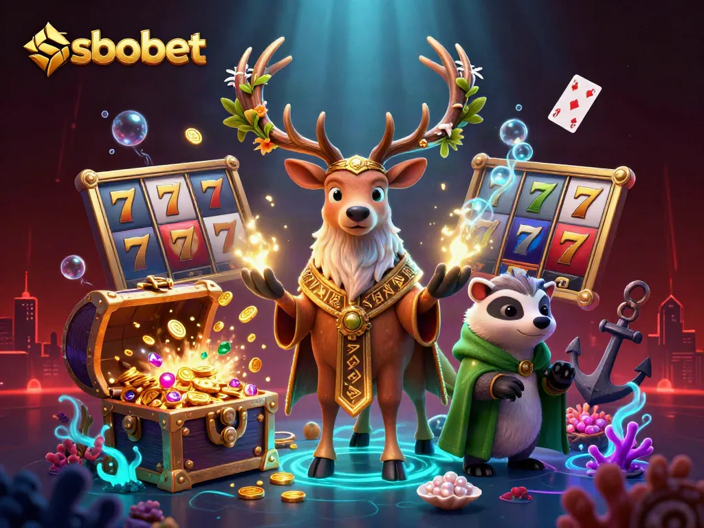 Sbobet highlights thrilling slot action with vibrant druid stag and enchanted elements