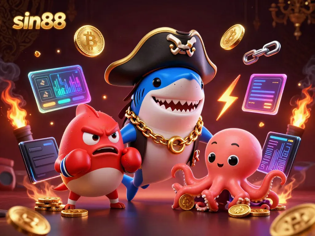 Experience exciting gaming with sin88, featuring vibrant characters and dynamic casino elements.