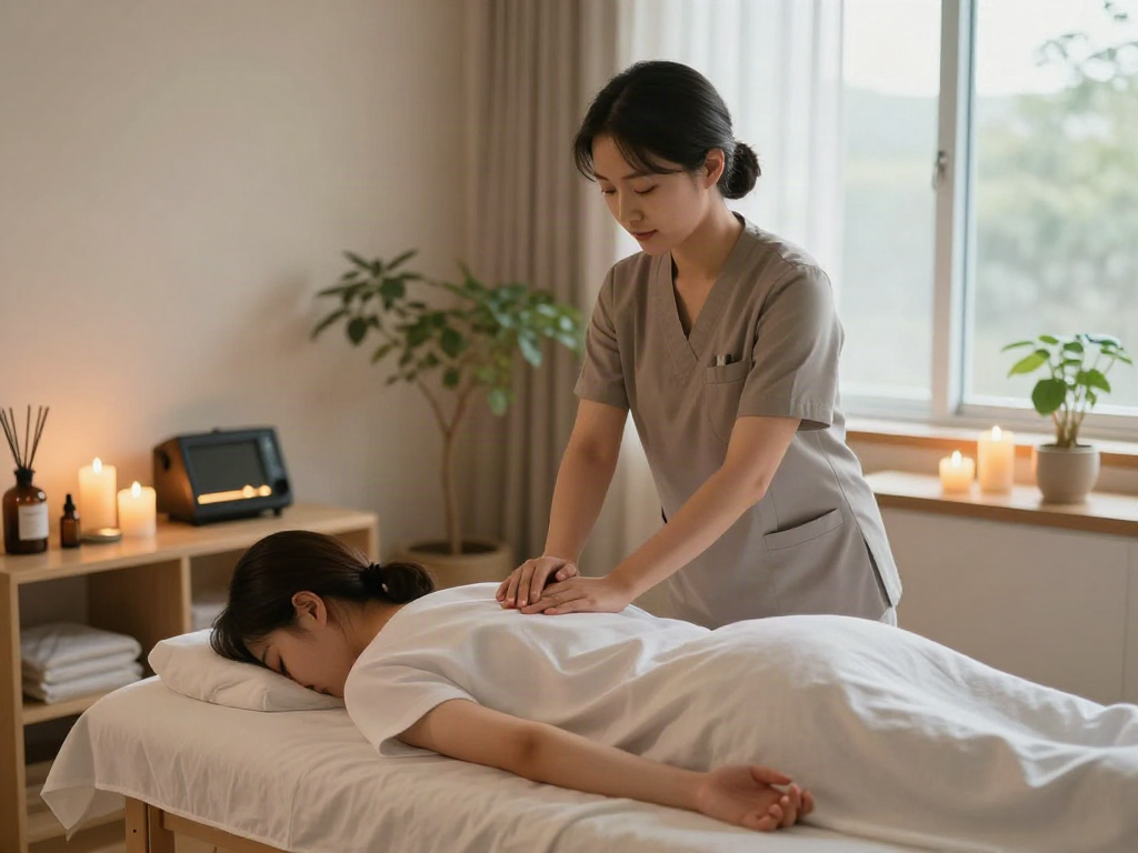 Experience a relaxing 강서구출장안마 session in a serene wellness environment with a professional therapist enhancing relaxation.