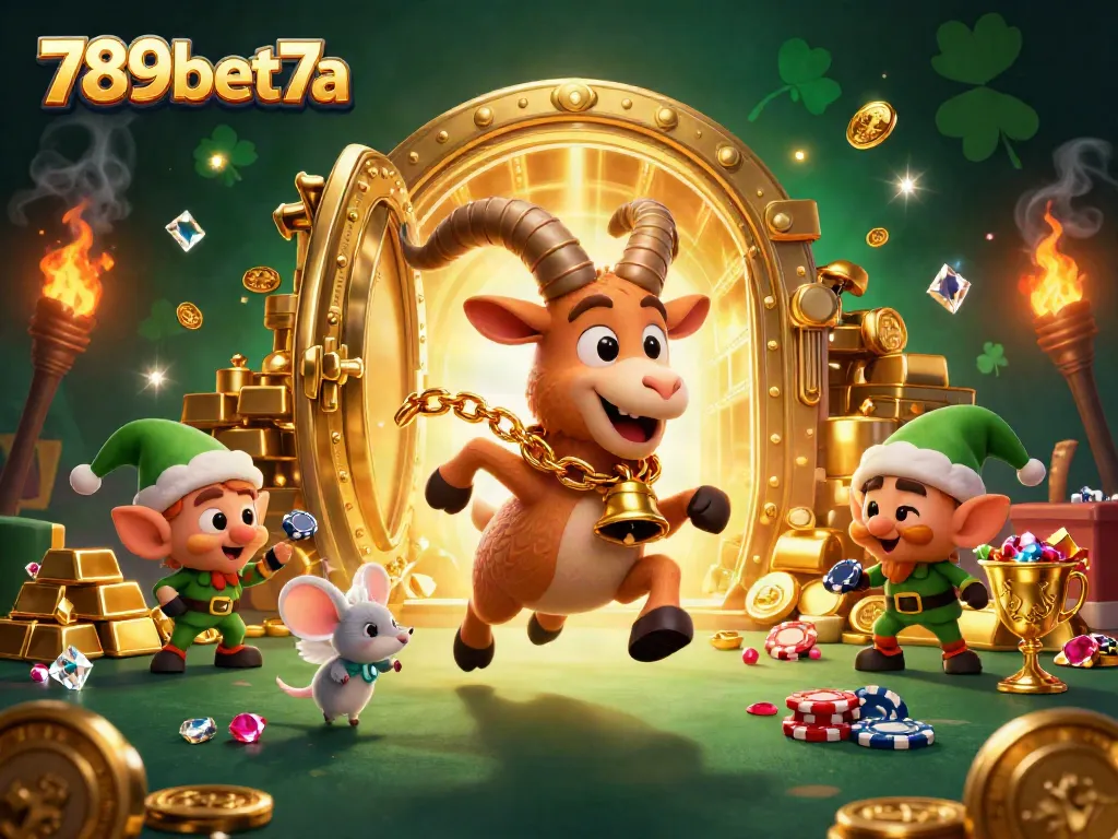 Experience thrilling action at 789bet7a with Krampus gambling amidst sparkling treasures.