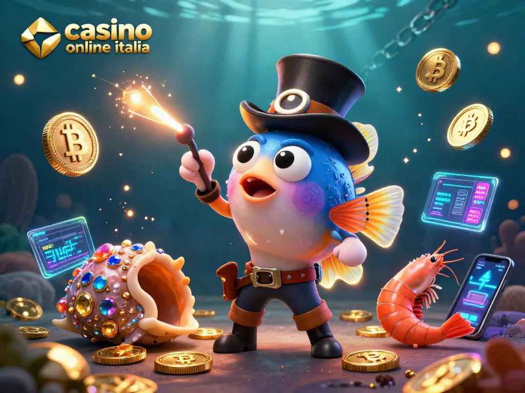 Gioca nei casino online Italia con l’angolo di fortuna portato da un pesce abissale in un mondo di gemme e monete dorate.