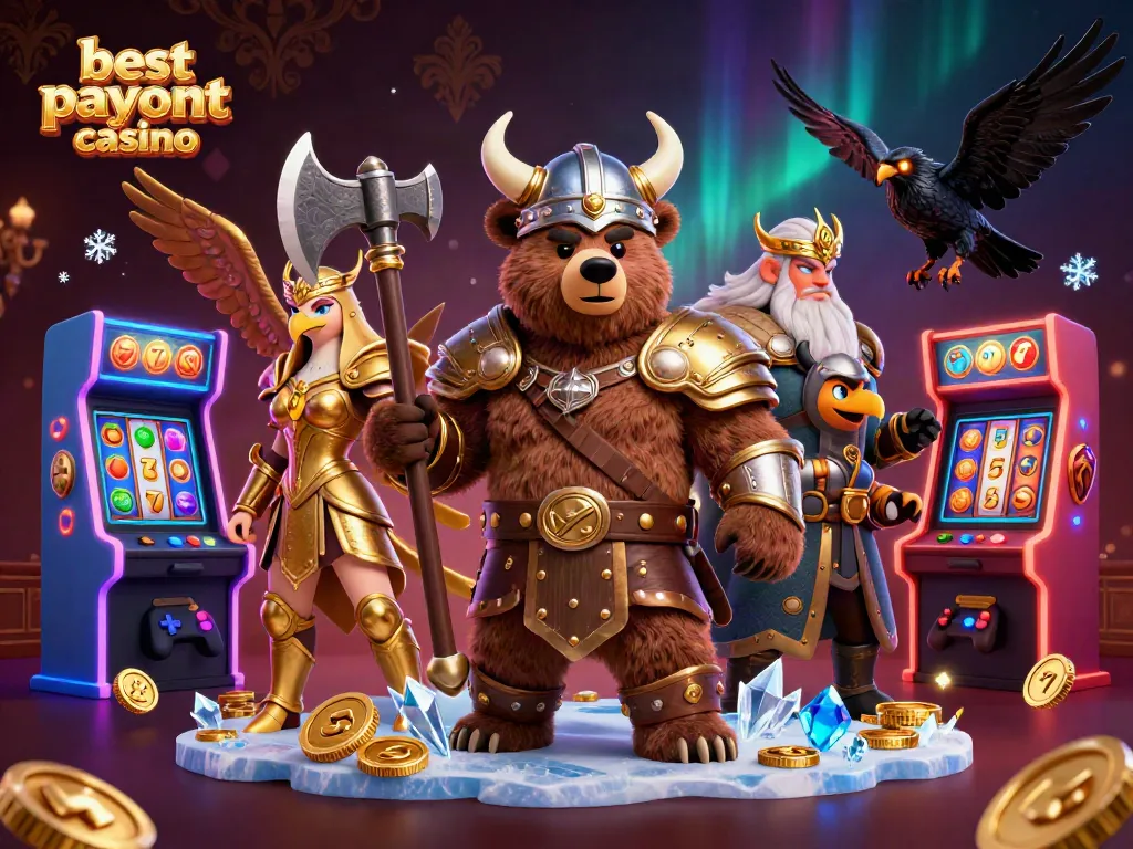 Experience the excitement at the best payout casino with dynamic game elements and vibrant characters.