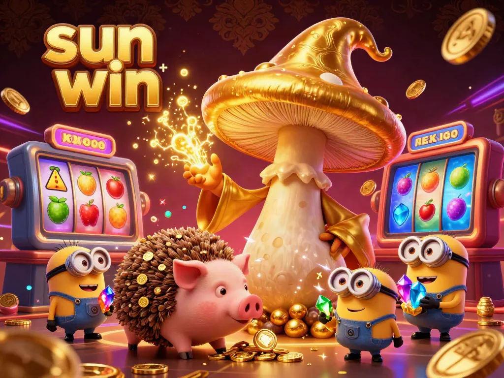 Experience winning moments with sun win's magical casino world featuring colorful slot machines and treasures.