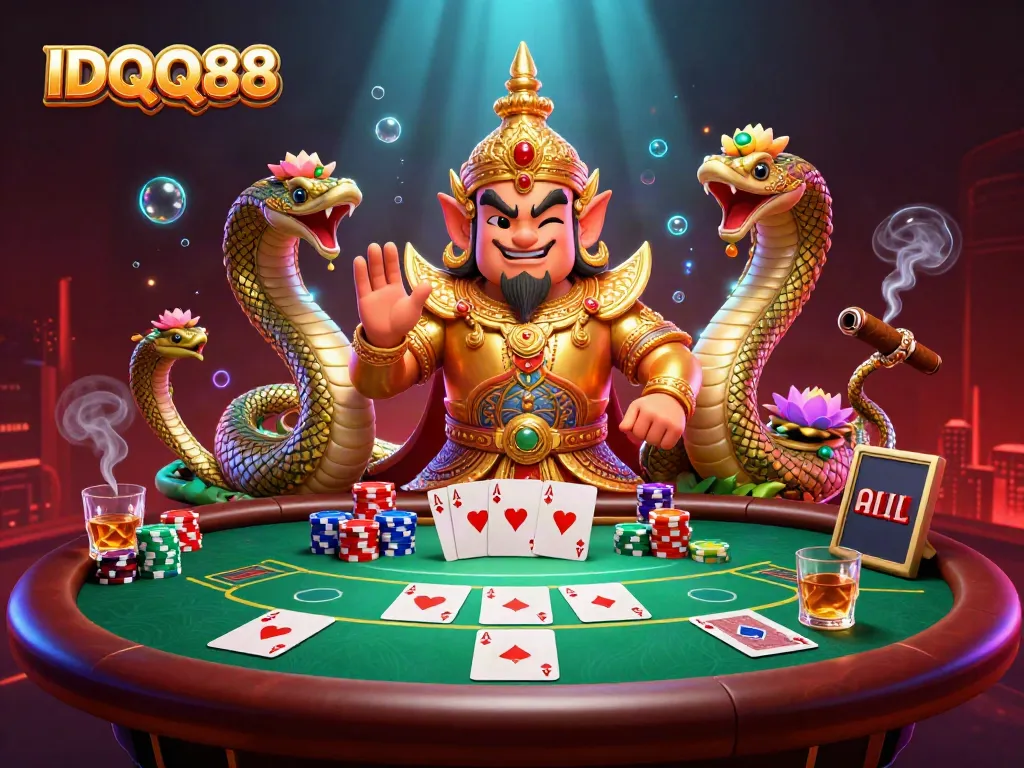 Experience thrilling wins with IDQQ88's vibrant gaming scene featuring rich 3D illustrations.