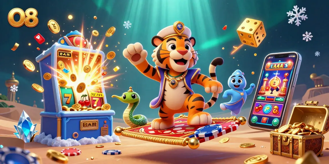 O8 unleashes winning jackpots with vibrant scenes of animated casino games and thrilling experiences